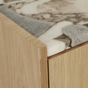Elsie Bedside Table | Matt Ocean Marble