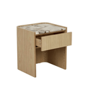 Elsie Bedside Table | Matt Ocean Marble