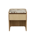 Elsie Bedside Table | Matt Ocean Marble