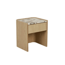Elsie Bedside Table | Matt Ocean Marble