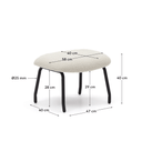 Embla Ottoman | White Boucle
