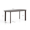Erice Oblong Patio Dining Table | Brown