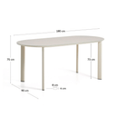 Erice Oblong Patio Dining Table | Ecru