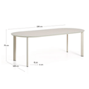 Erice Oblong Patio Dining Table | Ecru