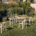 Erice Oblong Patio Dining Table | Ecru
