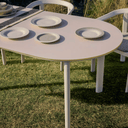 Erice Oblong Patio Dining Table | Ecru