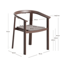 Erice Stackable Patio Chair | Brown