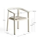 Erice Stackable Patio Chair | Ecru