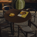 Erice Round Patio Dining Table | Brown