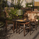 Erice Round Patio Dining Table | Brown