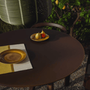 Erice Round Patio Dining Table | Brown