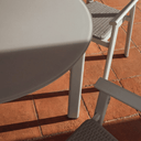 Erice Round Patio Dining Table | Ecru