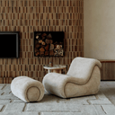 Evie Armchair & Ottoman | Marzipan