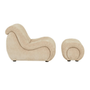 Evie Armchair & Ottoman | Marzipan