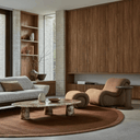 Evie Armchair & Ottoman | Toffee Weave