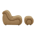 Evie Armchair & Ottoman | Toffee Weave