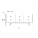 Elements Tempo 8777-ME  Entertainment Cabinet | Natural Walnut