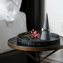 Enzo Terrazzo Round Tray | Black Seashell