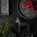 Enzo Terrazzo Round Tray | Black Seashell