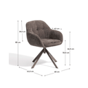 Farrow Swivel Office Chair | Brown