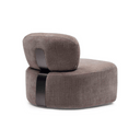 Fiore Swivel Armchair | Brown Mauve