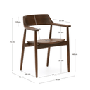 Fondes Dining Chair | Walnut Brown