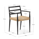 Ford Dining Chair with Arms | Black