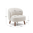 Fraser Armchair | Ivory / Walnut Brown