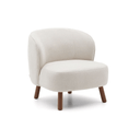 Fraser Armchair | Ivory / Walnut Brown