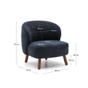 Fraser Armchair | Midnight / Walnut Brown