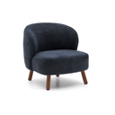 Fraser Armchair | Midnight / Walnut Brown