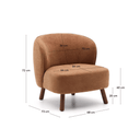 Fraser Armchair | Terracotta / Walnut Brown