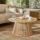 Finn Round Coffee Table | Natural Teak