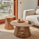 Finn Round Coffee Table | Natural Teak