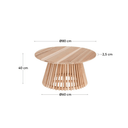 Finn Round Coffee Table | Natural Teak