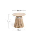 Finn Round Side Table | Natural Teak