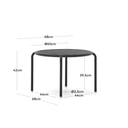 Flinders Patio Side Table | Charcoal