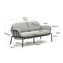 Flinders Patio Sofa | Charcoal