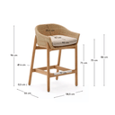 Galea Bar Height Patio Barstool