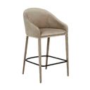 Gemma Bench Barstool | Beige Velvet