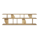 Geometric Low Bookshelf | Oak