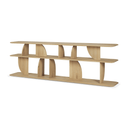 Geometric Low Bookshelf | Oak