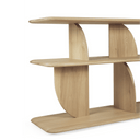 Geometric Low Bookshelf | Oak