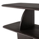 Geometric Low Bookshelf | Teak Dark Brown