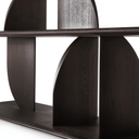 Geometric Low Bookshelf | Teak Dark Brown