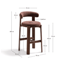 Hill Bar Height Barstool | Brick