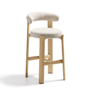 Hill Bar Height Barstool | Ivory / Natural Ash