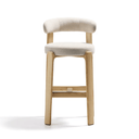 Hill Bar Height Barstool | Ivory / Natural Ash
