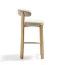 Hill Bar Height Barstool | Ivory / Natural Ash