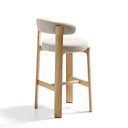 Hill Bar Height Barstool | Ivory / Natural Ash